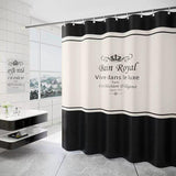 Waterproof Shower Curtain Spring Spun Polyester Shower Curtain - Nioor