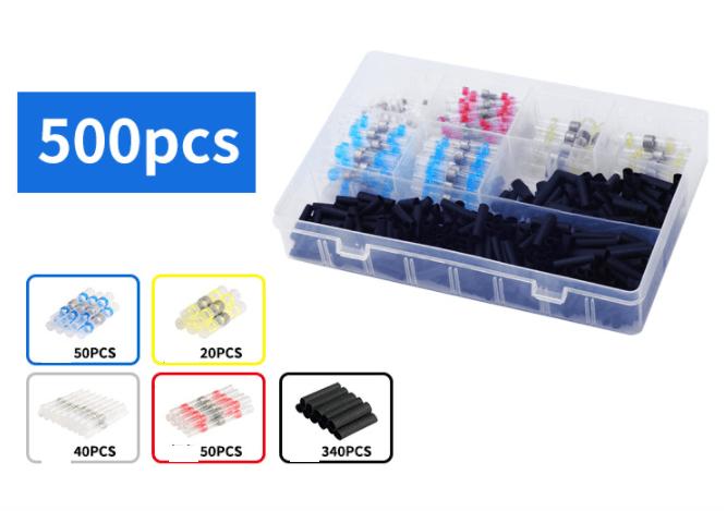 Waterproof Solder Sleeve Terminal Block 50Pcs Boxed - Nioor