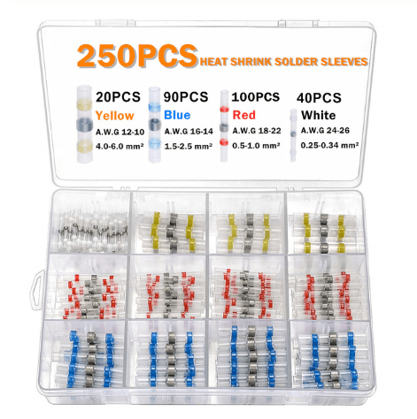 Waterproof Solder Sleeve Terminal Block 50Pcs Boxed - Nioor