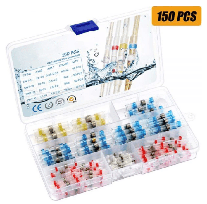 Waterproof Solder Sleeve Terminal Block 50Pcs Boxed - Nioor