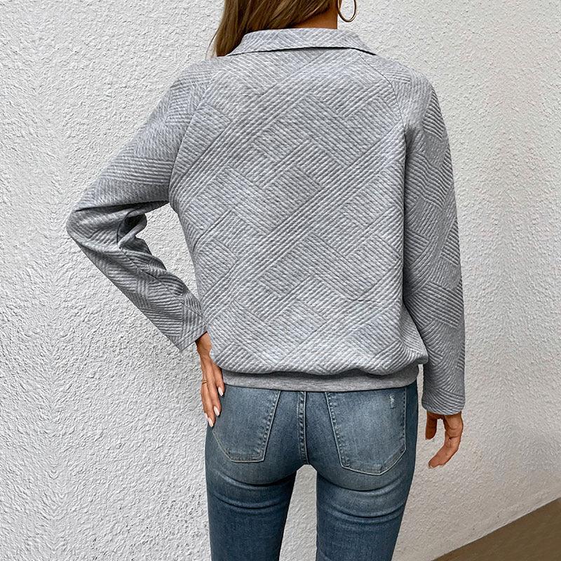 Wear Long Sleeve Solid Color Cross-border Stand Collar Sweater - Nioor