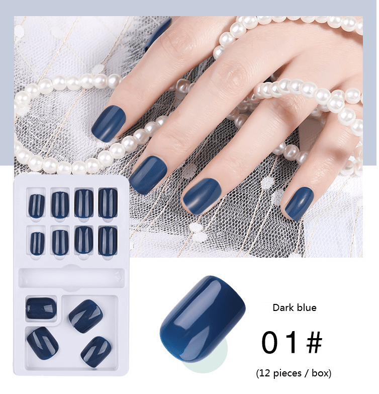 Wear nails pure color nail art fake nail patches - Nioor