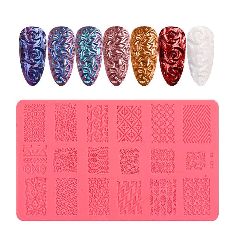 Web celebrity hot style Silicone Manicure Printing Template - Nioor