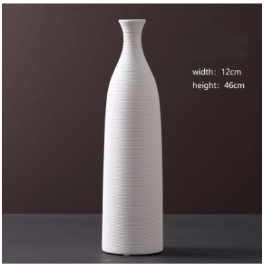 Wholesale Modern Minimalist White Ceramic Vase Ornaments European Creative Art Flower Arrangement Dried Flowers Artificial Flowers Home Decoration - Nioor