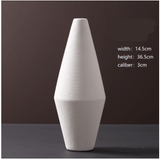 Wholesale Modern Minimalist White Ceramic Vase Ornaments European Creative Art Flower Arrangement Dried Flowers Artificial Flowers Home Decoration - Nioor