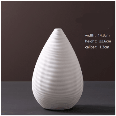 Wholesale Modern Minimalist White Ceramic Vase Ornaments European Creative Art Flower Arrangement Dried Flowers Artificial Flowers Home Decoration - Nioor