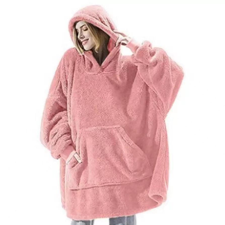 Winter Hoodie Sweatshirt With Big Pocket Women Hooded Tops Clothes - Nioor