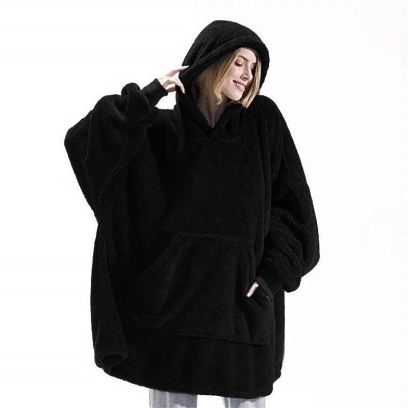 Winter Hoodie Sweatshirt With Big Pocket Women Hooded Tops Clothes - Nioor