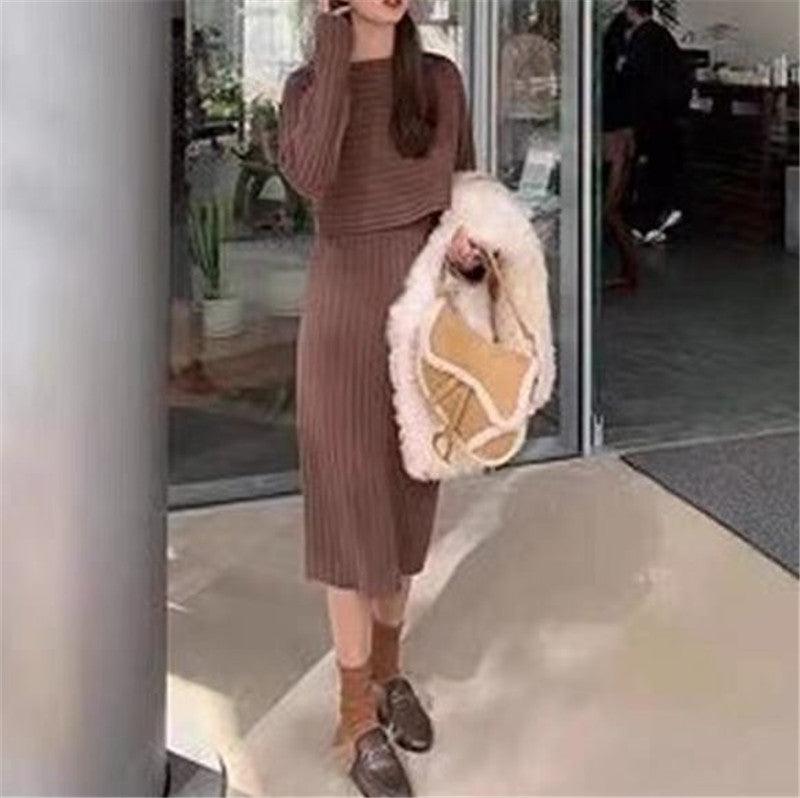 Winter New Slimming Graceful And Fashionable Autumn Clothes Two-piece Set - Nioor