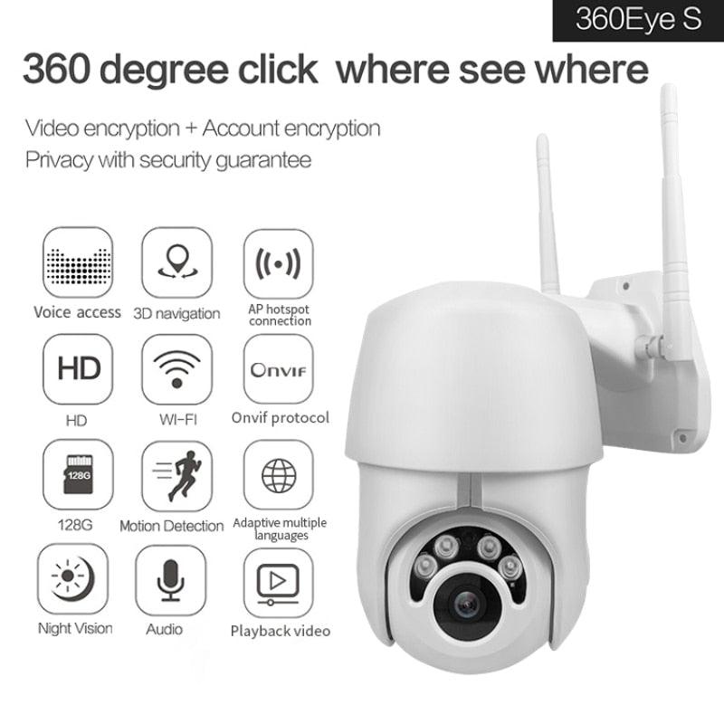 Wireless dome network surveillance camera 1080p - Nioor