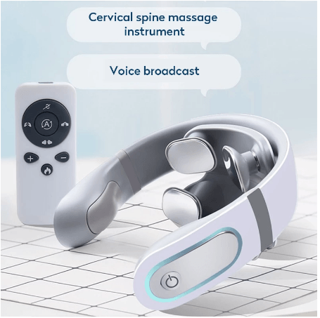 Wireless Electronic Neck Massager 4D Shiatsu Cervical Massager Stiff Neck Massage Health Care Therapy Pulse Pain Relief - Nioor