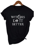 Witches Do It Printed Short Sleeve T-shirt - Nioor