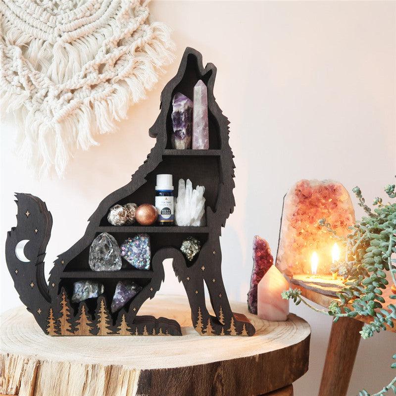 Wolf Crystal Home Items Storage Rack Ornament - Nioor