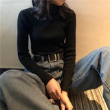 Women's Autumn Top Knitted Bottoming Shirt Turtleneck Sweater - Nioor