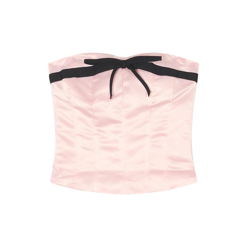 Women's Bow Fishbone Tube Top - Nioor