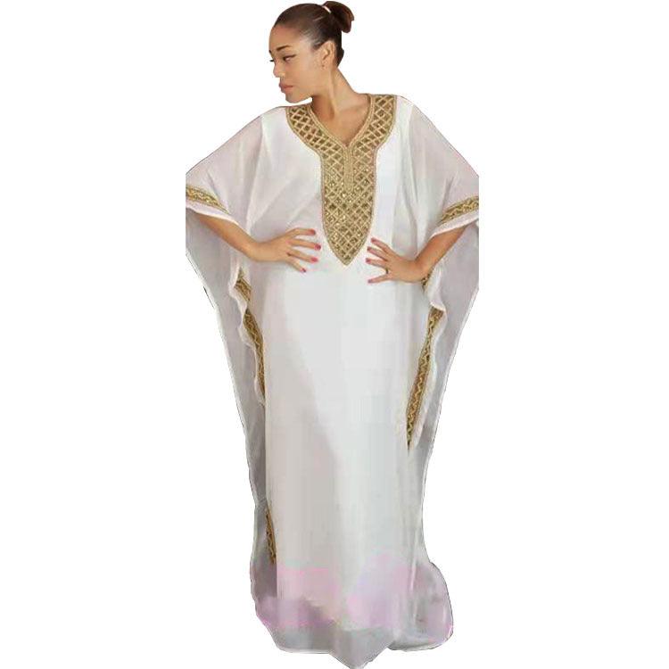 Women's Chiffon Robe National Style Plus Size Solid Color - Nioor