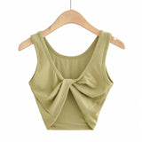 Women's Cross V-neck Knotted Chest-wrapped Vest - Nioor