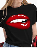 Women's Eyelash Makeup Short Short Sleeve T-shirt - Nioor