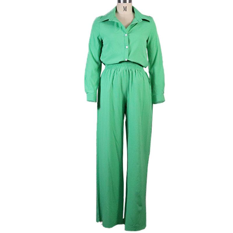 Women's Fashion Cardigan Trousers Two-piece Suit - Nioor