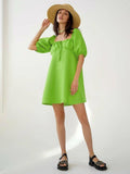 Women's Fashion Casual Cotton Short Sleeve Dress - Nioor