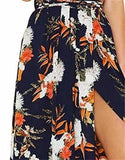 Women's Fashion Casual Printing Backless Slip Dress - Nioor