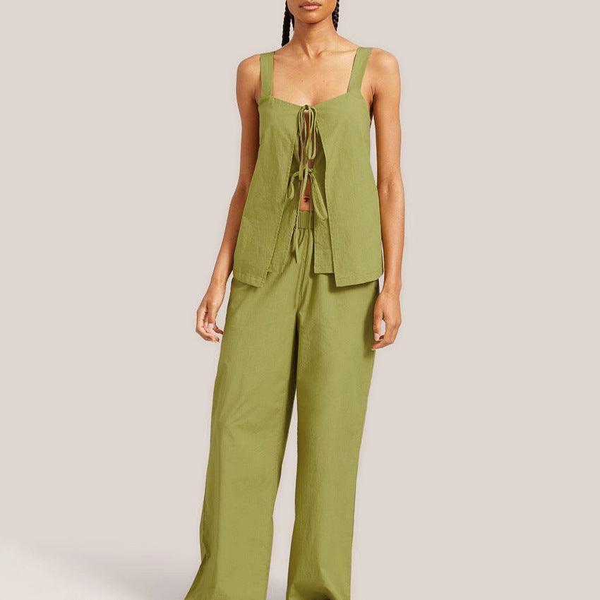 Women's Fashion Casual Sling Vest Pants Suit - Nioor