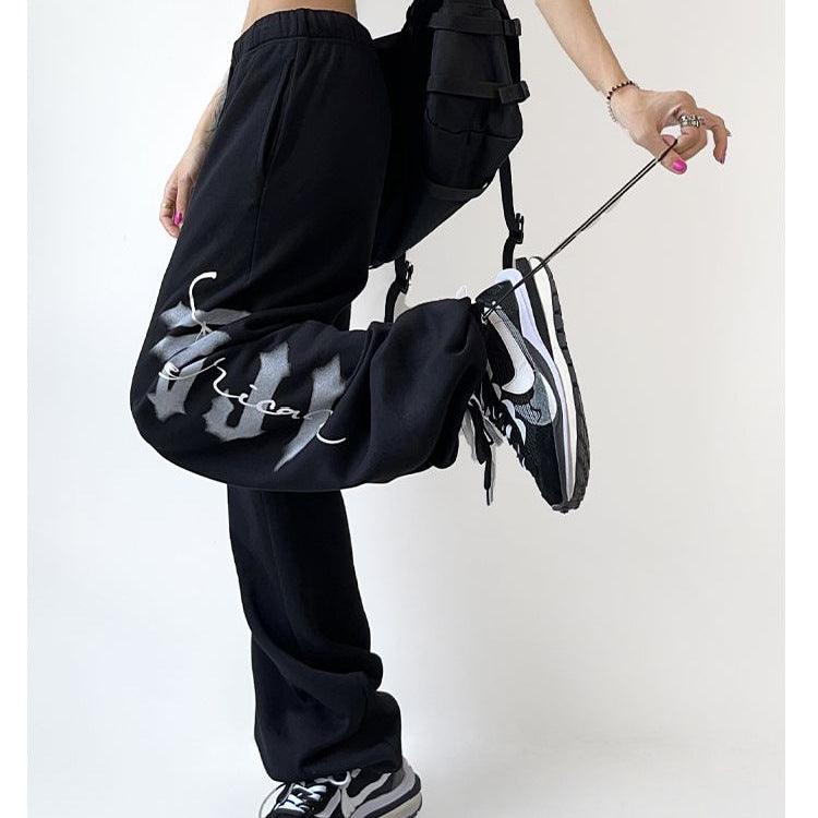 Women's Fashion Casual Sports Hip Hop Drawstring Sweatpants - Nioor