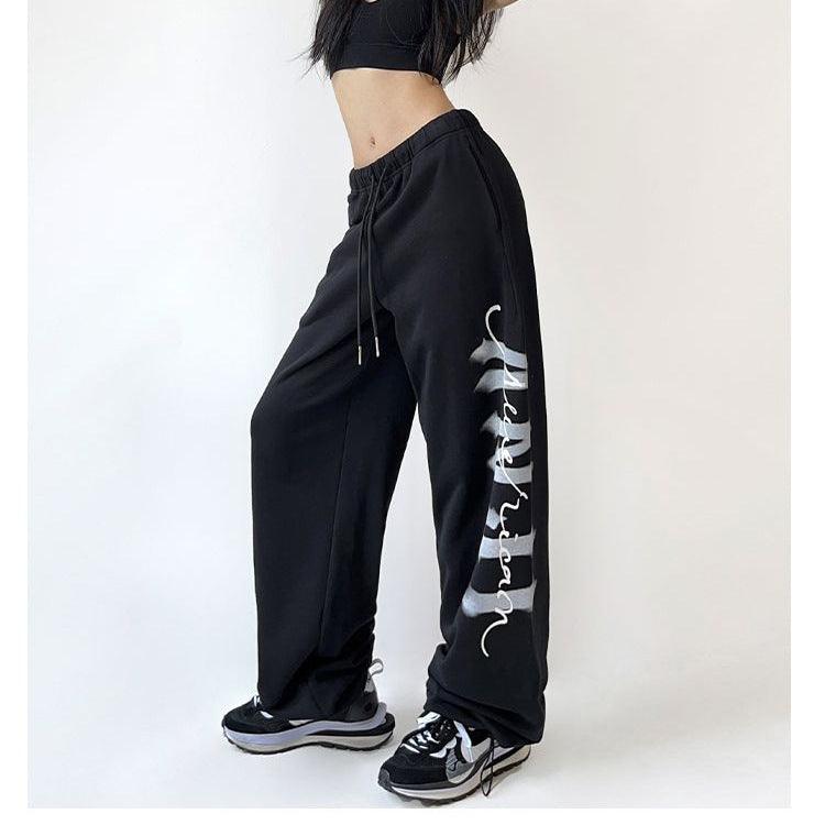 Women's Fashion Casual Sports Hip Hop Drawstring Sweatpants - Nioor