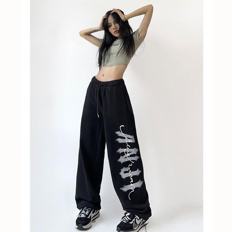 Women's Fashion Casual Sports Hip Hop Drawstring Sweatpants - Nioor