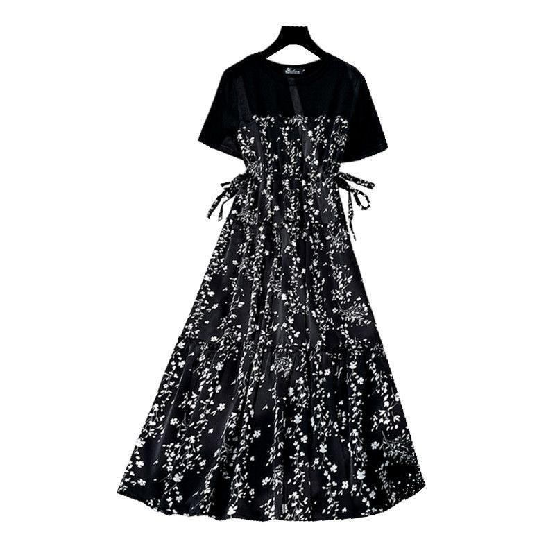 Women's Fashion Elegant Floral Chiffon Dress - Nioor