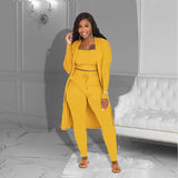 Women's Fashion Solid Color Three-piece Suit - Nioor