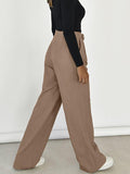 Women's Fashion Temperament Leisure High Waist Straight Pants - Nioor