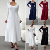 Women's Fashionable Elegant Waist-controlled Long Sleeves Dress - Nioor