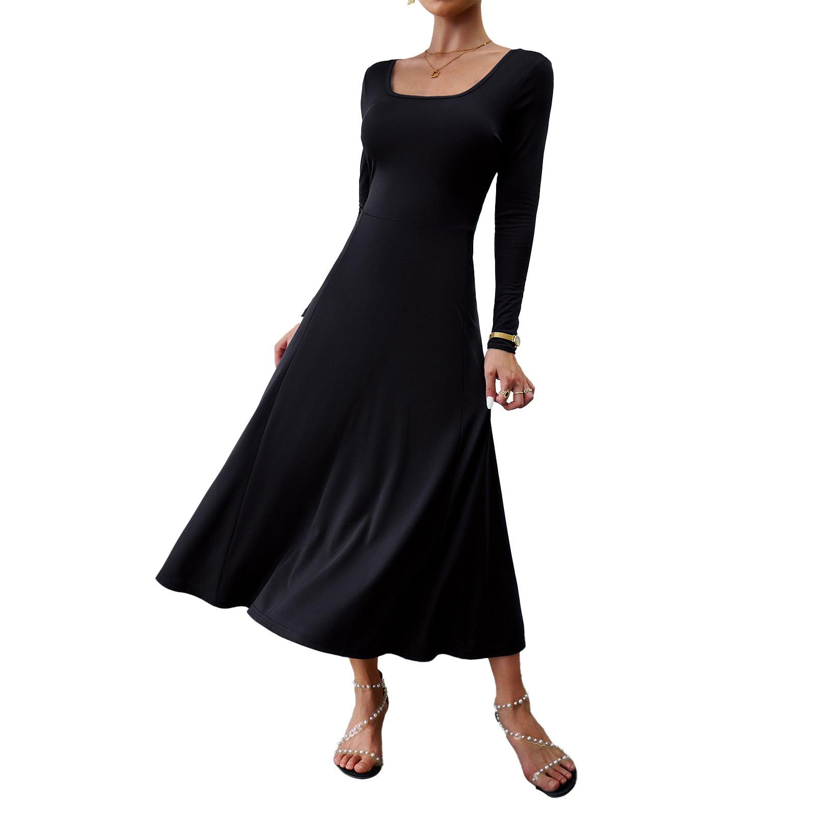 Women's Fashionable Elegant Waist-controlled Long Sleeves Dress - Nioor