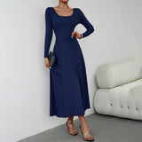 Women's Fashionable Elegant Waist-controlled Long Sleeves Dress - Nioor