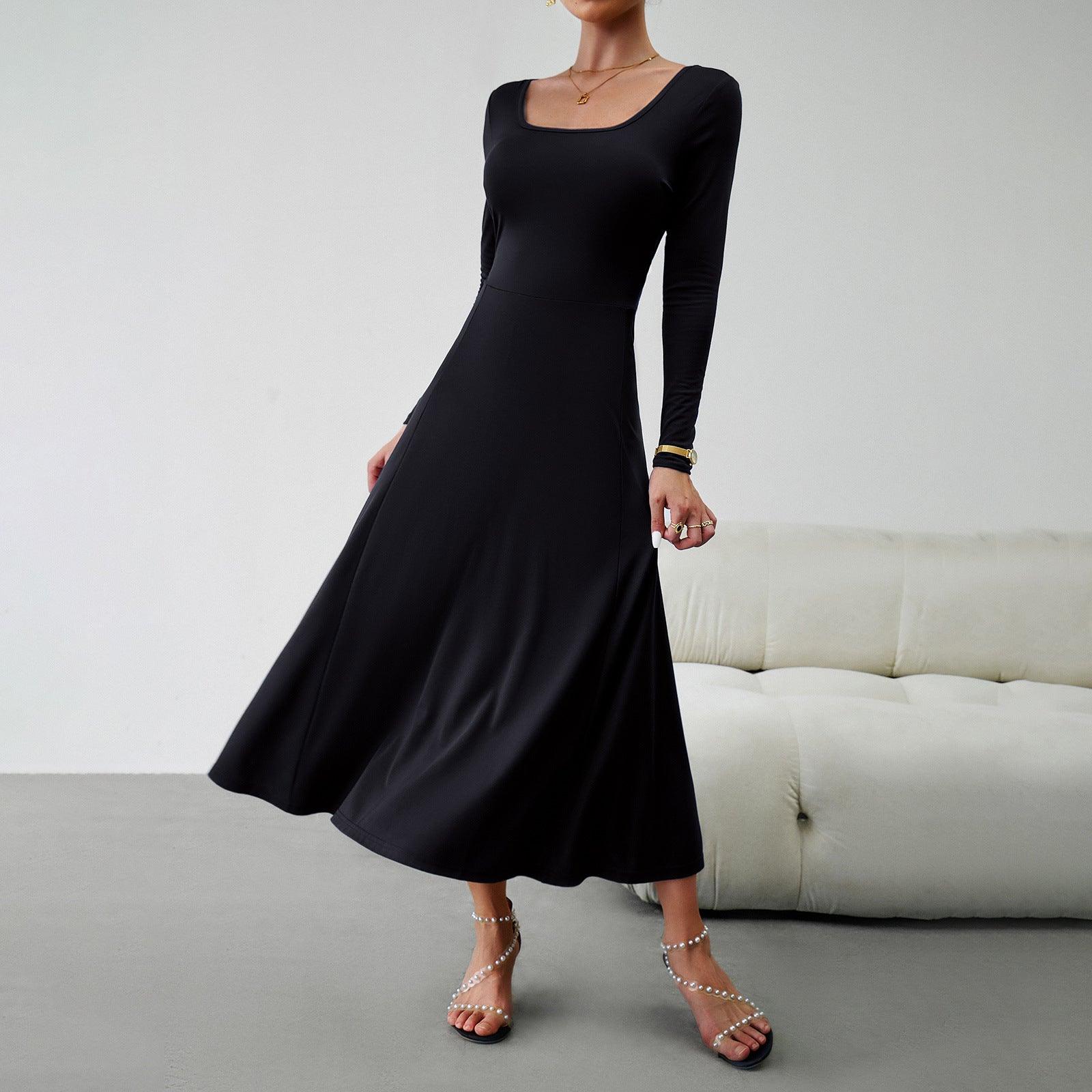 Women's Fashionable Elegant Waist-controlled Long Sleeves Dress - Nioor