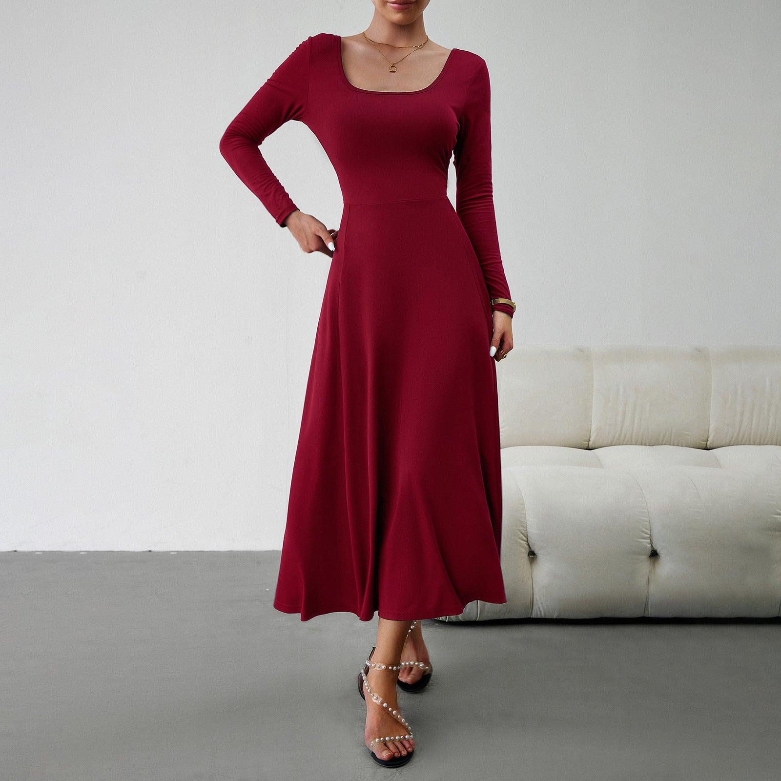 Women's Fashionable Elegant Waist-controlled Long Sleeves Dress - Nioor