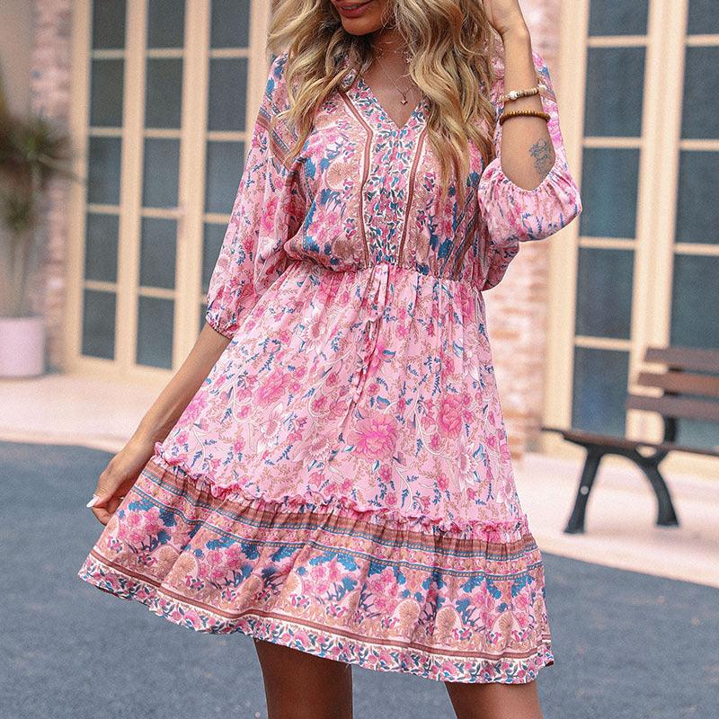 Women's Fashionable Retro Loose Dress - Nioor