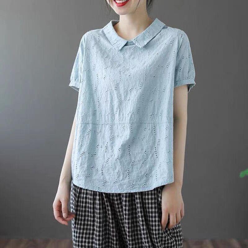 Women's Fashionable Retro Loose Slimming Top - Nioor