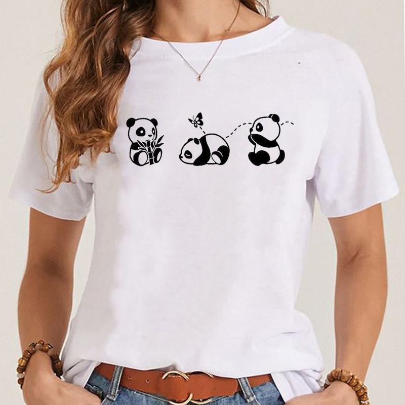 Women's Fashionable Simple Printed Short-sleeved T-shirt - Nioor