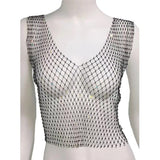 Women's Fashionable Simple Pure Color Mesh Top - Nioor