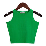 Women's Fashionable Sleeveless Slim Round Neck Bottoming Shirt Top - Nioor