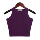 Women's Fashionable Sleeveless Slim Round Neck Bottoming Shirt Top - Nioor