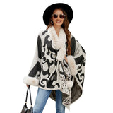 Women's Fur Collar Thickened Warm Shawl - Nioor