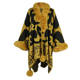 Women's Fur Collar Thickened Warm Shawl - Nioor