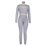 Women's Long-sleeve Blouse Leggings Suit - Nioor