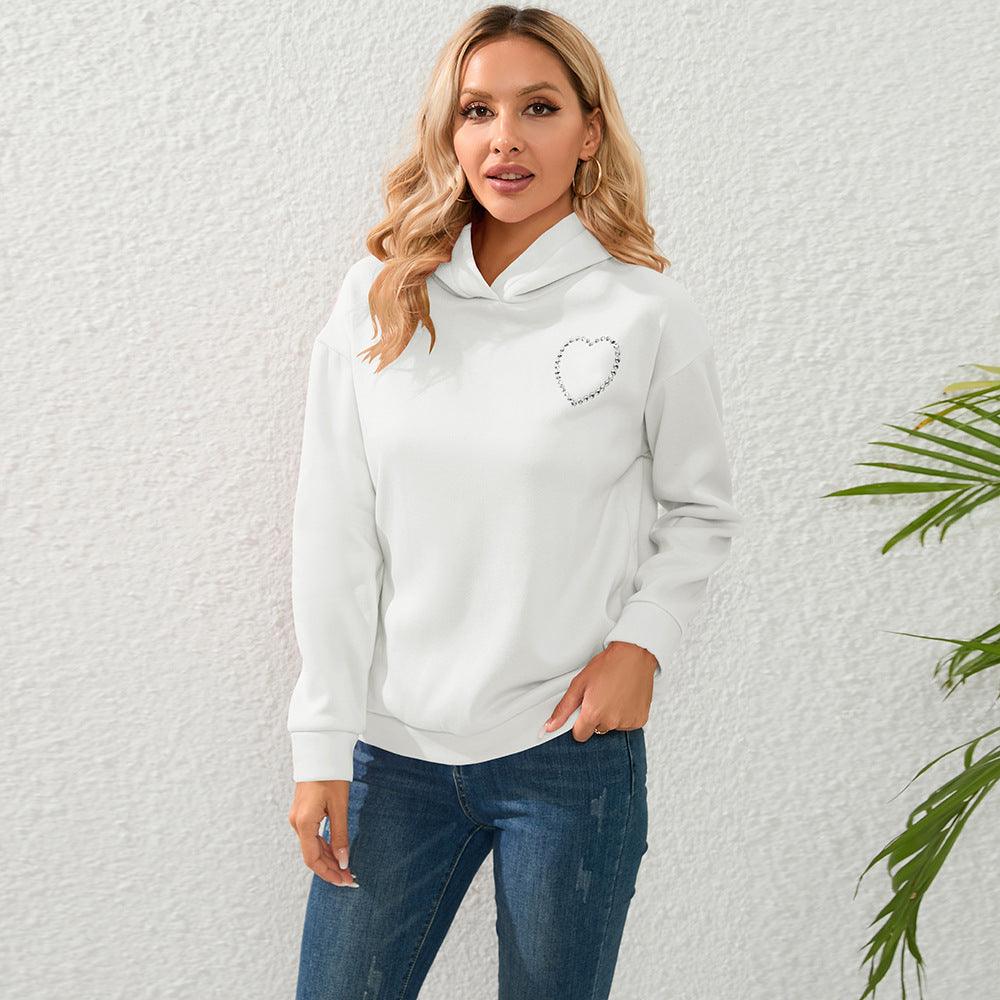 Women's Long-sleeved Pullover Hoodie Love - Nioor