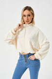 Women's Loose Casual Half Zipper Sweatshirt - Nioor