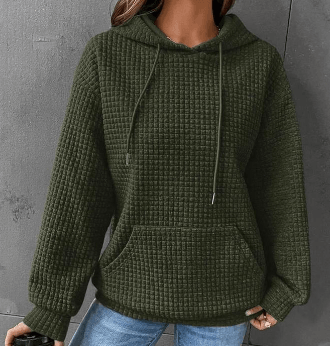 Women's Loose Casual Solid Color Long-sleeved Sweater - Nioor