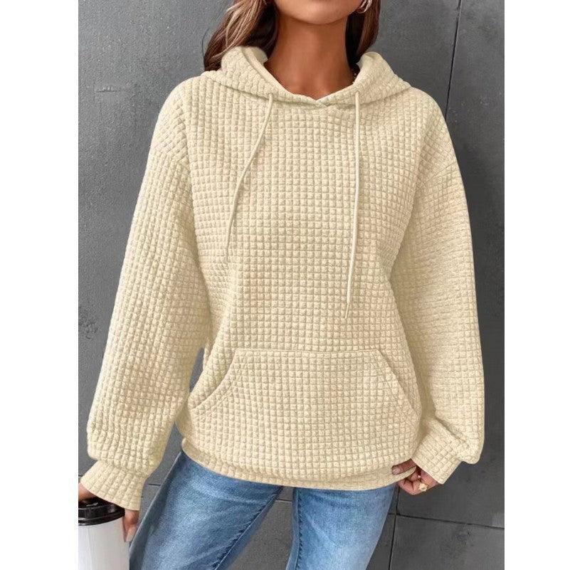 Women's Loose Casual Solid Color Long-sleeved Sweater - Nioor